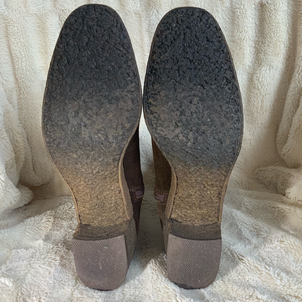 Vintage! Salvatore Ferragamo Brown Suede Boots women’s size 7.5 Narrow - Picture 7 of 9